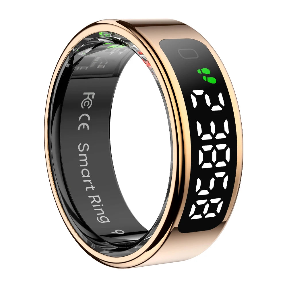 Smart Ring with Digital Display – Advanced Fitness & Health Tracker