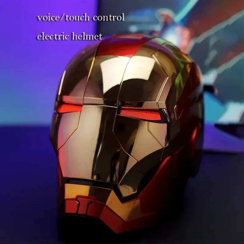 Interactive LED Cosplay Helmet – Voice-Controlled Auto-Opening Mask