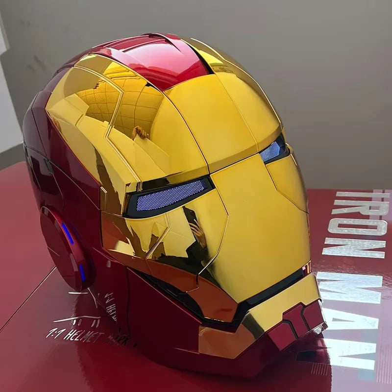 Interactive LED Cosplay Helmet – Voice-Controlled Auto-Opening Mask