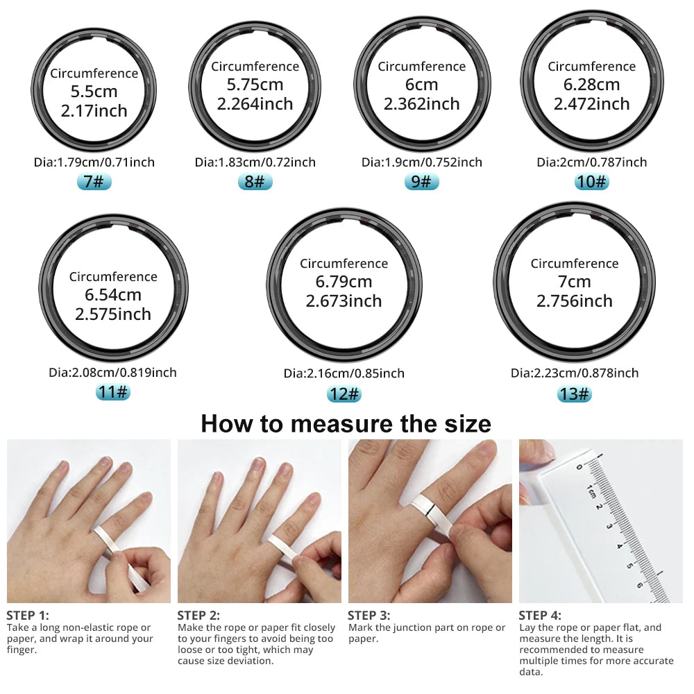 Smart Ring with Digital Display – Advanced Fitness & Health Tracker