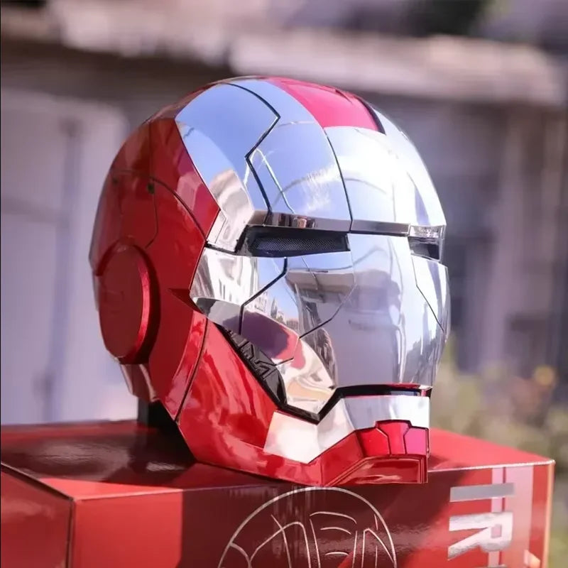 Interactive LED Cosplay Helmet – Voice-Controlled Auto-Opening Mask